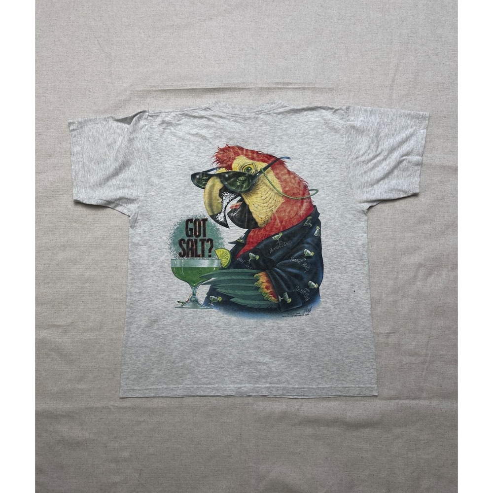 Vintage Caribbean Soul Margaritaville Parrot Party Got Salt T-Shirt Men's XL USA